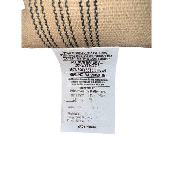 Throw Pillow “I Sleep With Dogs” 14”x 9” Soft Burlap Type Cotton Fabric - Picture 6 of 8